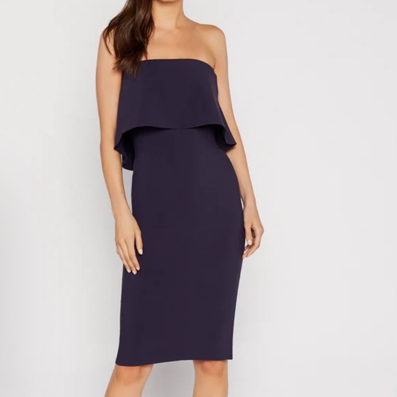 Likely Dark Blue Midi Dress - Picture 1 of 7